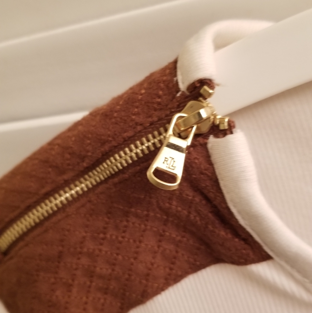 Ralph Lauren Long Sleeve Top with Zipper Shoulders - Picture 3 of 7